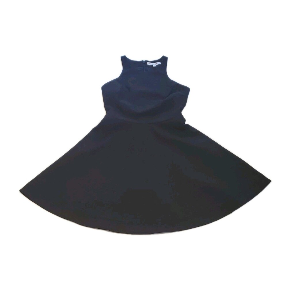 Elizabeth & James Womens Sz 2 Sleeveless Fit Flare Mini Dress Black Razorback